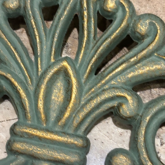Vintage style iron Green Wall Hook Decor - Picture 8 of 12